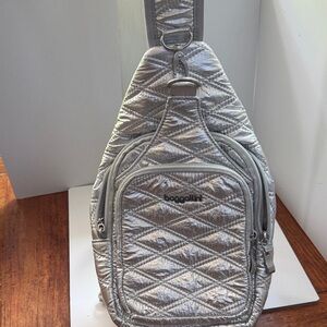 Baggallini Metallic Quilted Sling Bag